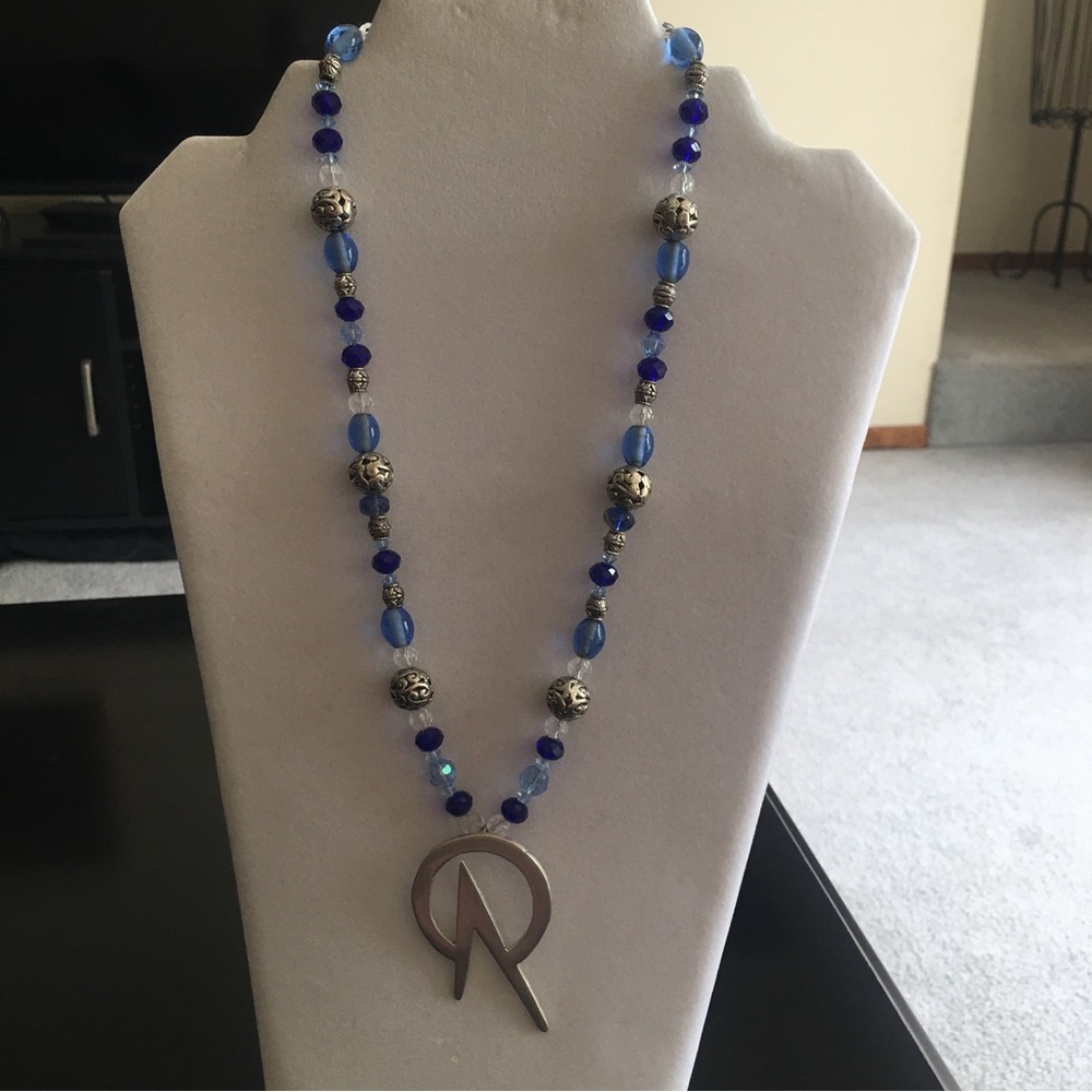 Beaded Necklace With Sterling Pendant